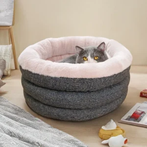 Deep Nest Comfortable Warm Memory Orthopedic Pets Round Dog Cat Beds Accessories for Pet Sofa Bed with Non Slip Bottom