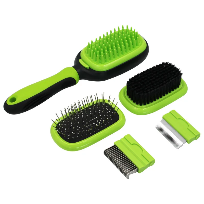 Dematting Deshedding Pet Grooming Hair Brush Set 5 in 1 Pet Grooming Kit