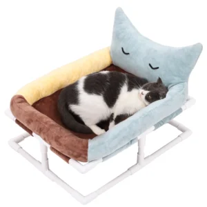 Designer Elevated Bed for Dogs Cats Large Space Cozy Princess Cute Pet Beds Hammock Elevated Pet Bed