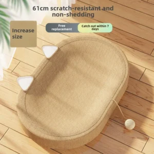 Direct Factory Supply Extra Large One Piece Cat Scratching Board Wear Resistant Sisal Non Shedding Cat House Cat Trees Scratcher