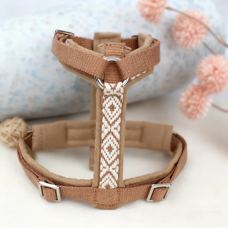 Direct Factory Supply Pet Products Custom Boho Design Personalized Breathable Fashion Dog Harness Durable Eco Friendly Sturdy