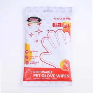 Disposable Cleaning Grooming Pet Glove Wipes with 5 Fingers