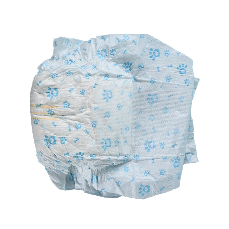 Disposable Cotton Pet Diapers Eco Friendly Dog Cleaning Grooming Products with 3D Leak Prevention Magic Tape