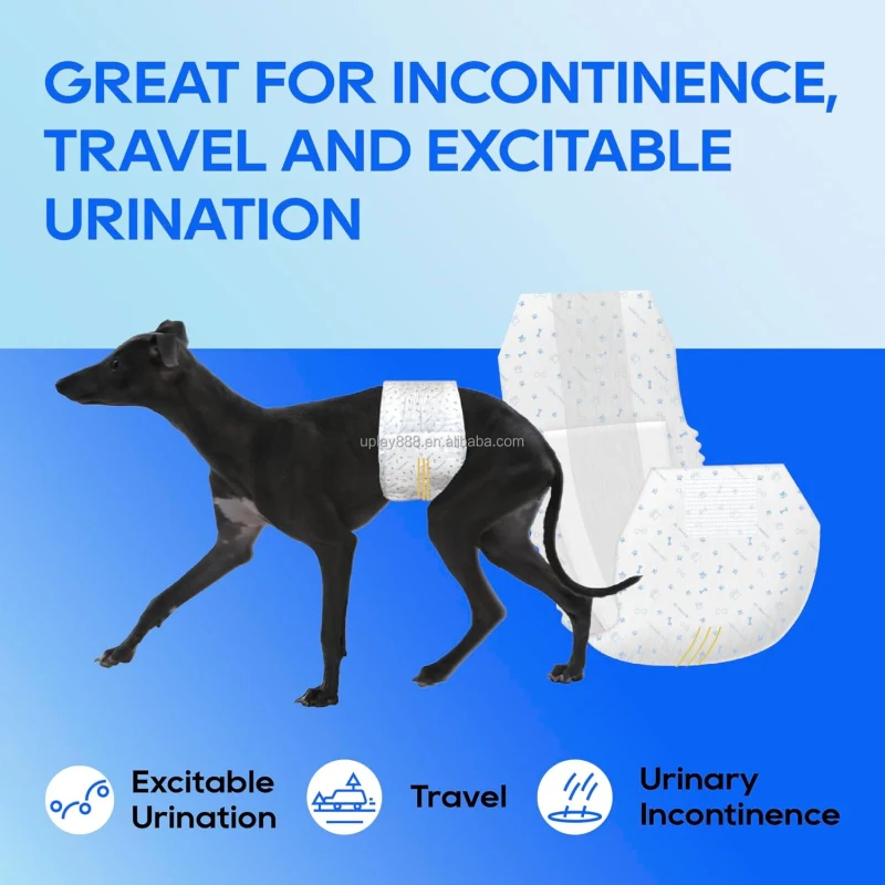 Disposable Diapers for Male Dogs Elastic Waist Adjustable Hook Loop Incontinence Care Pants