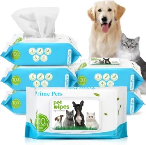 Disposable Eco Custom Oem Organic Biodegradable 100pcs Pet Teeth Tear Cleaning Wipes