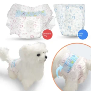 Disposable Eco friendly Dog Menstrual Pads Soft Skin Friendly Dry Surface Pet Diapers Pants Non Woven Cloth
