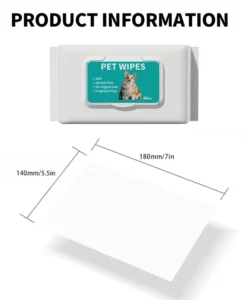 Disposable No Rinse Pet Wipes 80 Count For Dogs And Cats Gentle Cleaning And Deodorizing Grooming Supplies