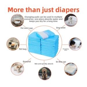 Disposable Nonwoven Fabric Dog Cat Diapers with Transparent Packaging Pet Grade Highly Absorbent Pee Proof Pads