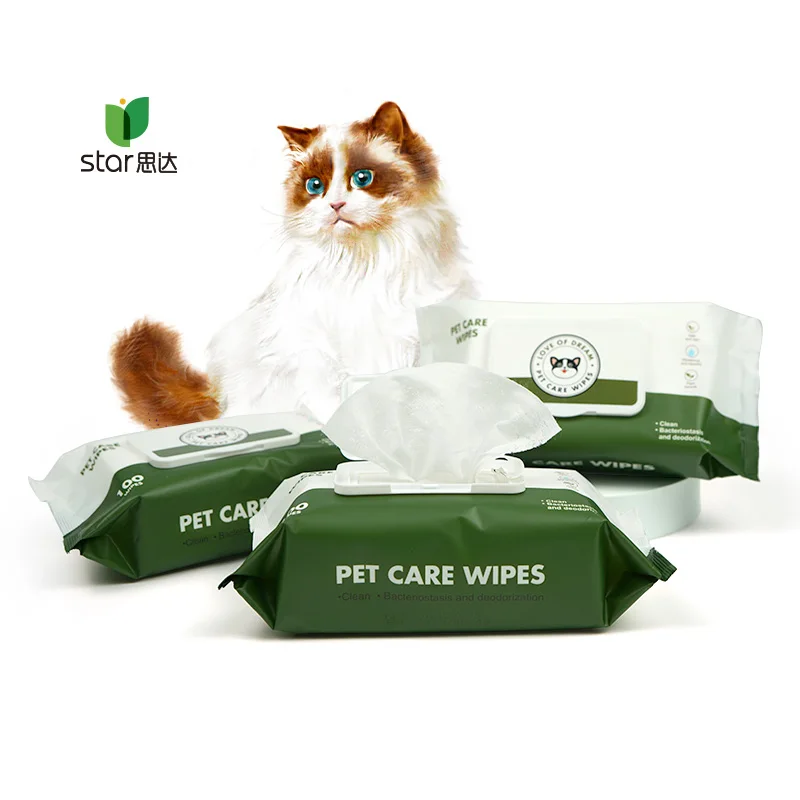 Disposable OEM Eco friendly Grooming Water Organic Pet Wipes Wet Wipes for Dog