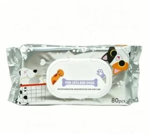 Disposable Pet Cleaning Gloves Wipes No Rinse Bathing for Dogs Cats
