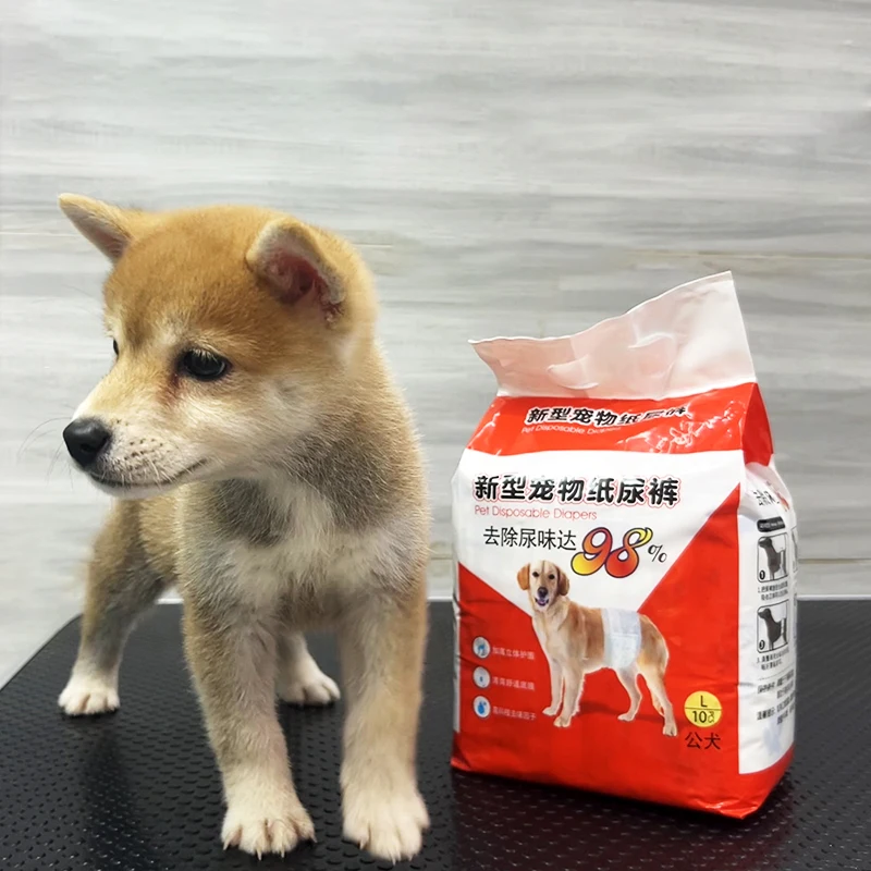 Disposable Pet Diapers Supply Super Absorbent Soft Disposable Male Dog Diapers New Deodorizing Style