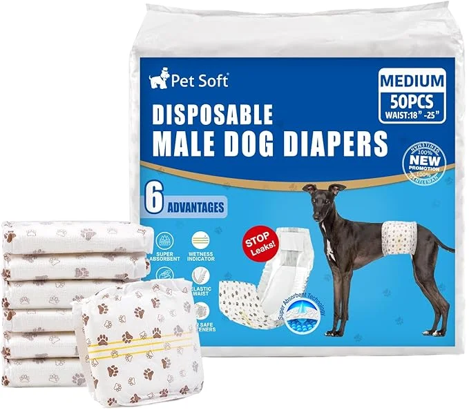 Disposable Pet Diapers for Male Dogs