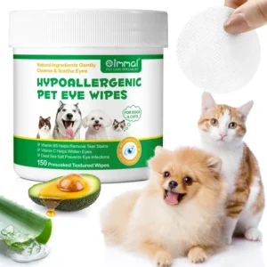 Disposable Pet Eye Cleansing Wipes Tear Stains Remover Private Label Hypoallergenic Pet Eye Wipes for Dogs and Cats