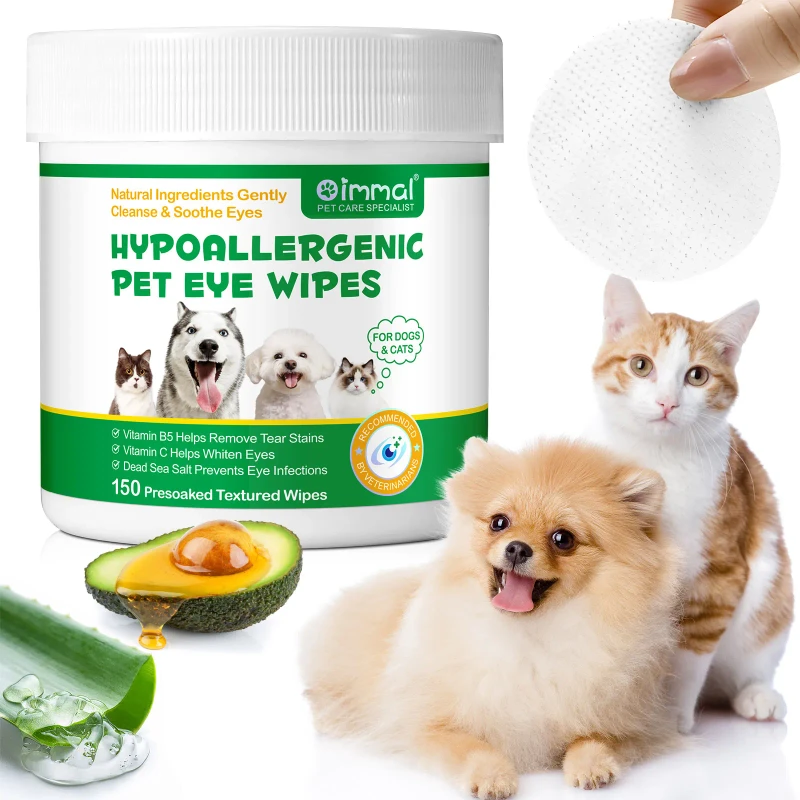Disposable Pet Eye Cleansing Wipes Tear Stains Remover Private Label Hypoallergenic Pet Eye Wipes for Dogs and Cats
