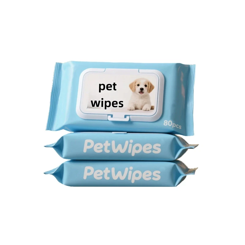 Disposable Pet Wipes for Ears and Teeth Hypoallergenic Deodorizing Unscented No Rinse Wipes for Cats and Dogs