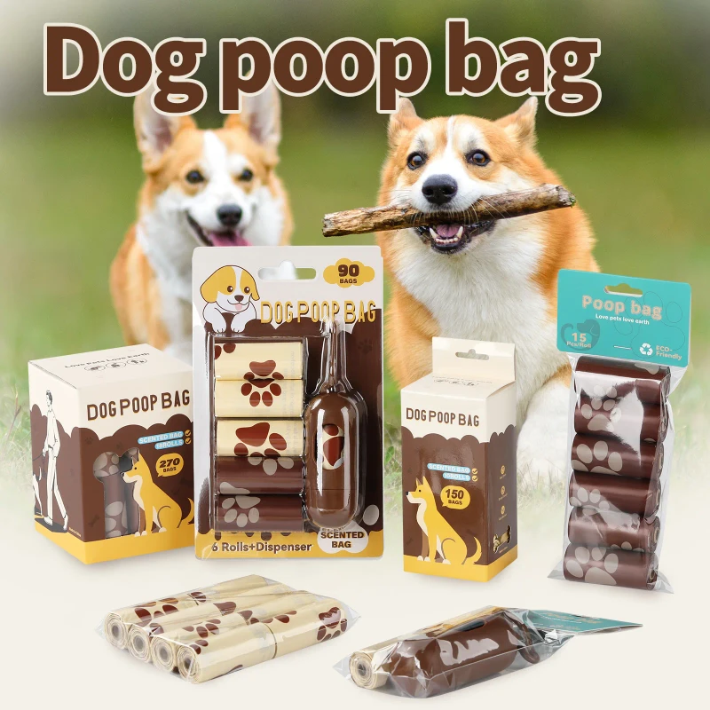 Disposable Strong Odor Control Eco Friendly Dog Poop Bag Dispenser Recycled Material Poo Picking Bags Dog Waste Bag