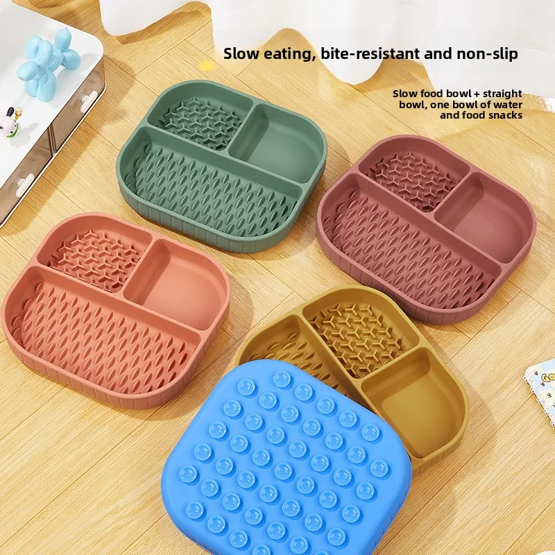 Doe Pet Eco Friendly Silicone Slow Feeder Bowl Dogs Cats Non Slip Lick Mat Wet Dry Food Anxiety Relief Easy Clean Durable Bowl