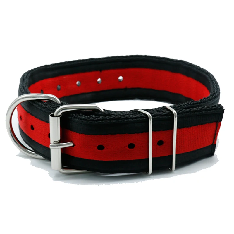 Dog 2 inch Large Collar Pitbull Other Pets Training Product Supplies Print Pattern 4 layer Heavy duty Nylon RIBBONS BREAKAWAY