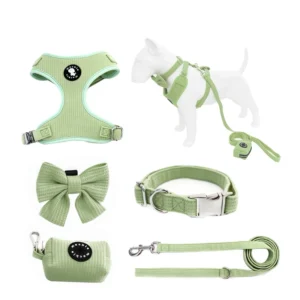 Dog Accessories Soft Adjustable Pet Harness Set Dog Leash and Harness