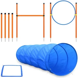 Dog Agility Equipment Obstacle Course Training Starter Kit Outdoor Games Backyard Dog Play Run Jump Tunnel Obedience Set