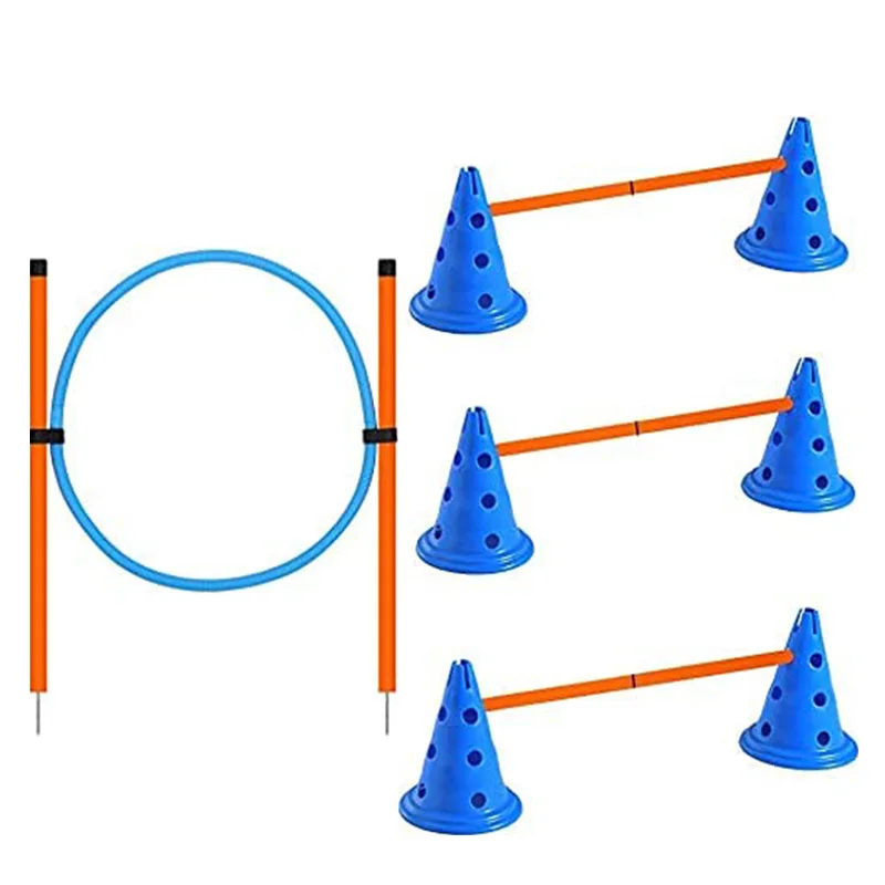 Dog Agility Training Kit with Jump Bar and Combined Obstacle Course