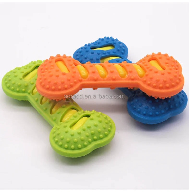 Dog Bite Resistant Molar Rod Interactive Training Toy Rubber Sound Bone Pet Supplies