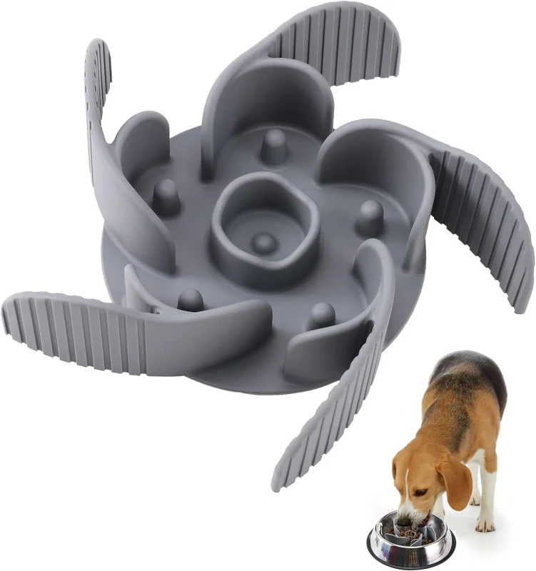 Dog Bowls Silicone Spiral Dog Food Bowls Feeder Slow Feeder Dog Bowl Insert