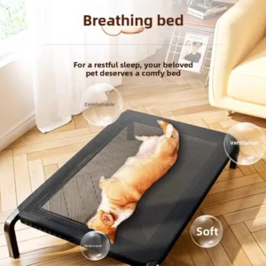 Dog Camping Bed Small Medium Dogs Square Classic Elevated Solid Iron Eco friendly Pet Bed All Season Universal Detachable