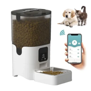 Dog Cat 6L Smart Wifi Mobile Phone App Remote Control Large Capacity Microchip Automatic Pet Feeder
