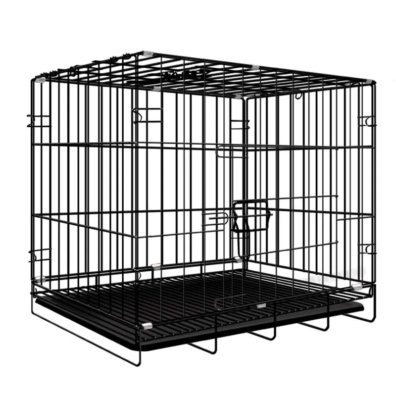 Dog Cat Cage Large and Medium sized Dog Bold Iron Cage Folding Pet Cage