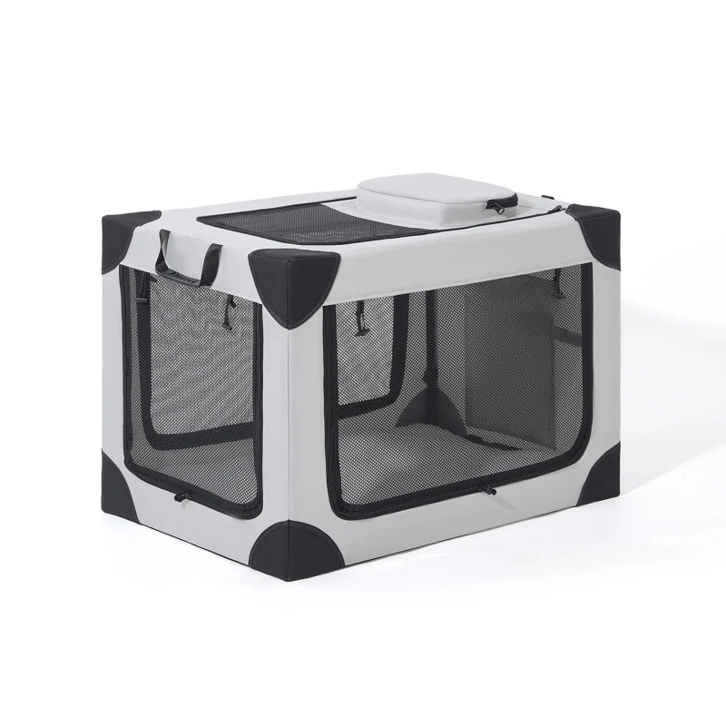 Dog Cat Carriers Foldable Oxford Cloth Mesh Pet Travel Dividers Crates All Season Use Easy Installation