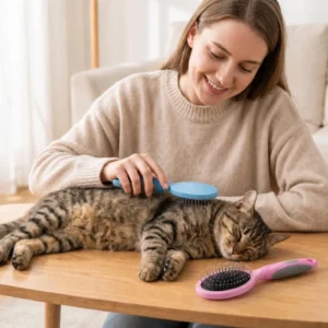 Dog & Cat Eco Friendly Stainless Steel Grooming Tools Hair Removal Comb & Brush Easy to Use for Pet Massage and Shedding