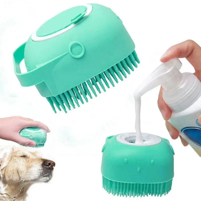 Dog Cat Eco friendly Bathroom Portable Shower Massage Plastic Brush Pet Shampoo Cleaning Washing Bathing Tool