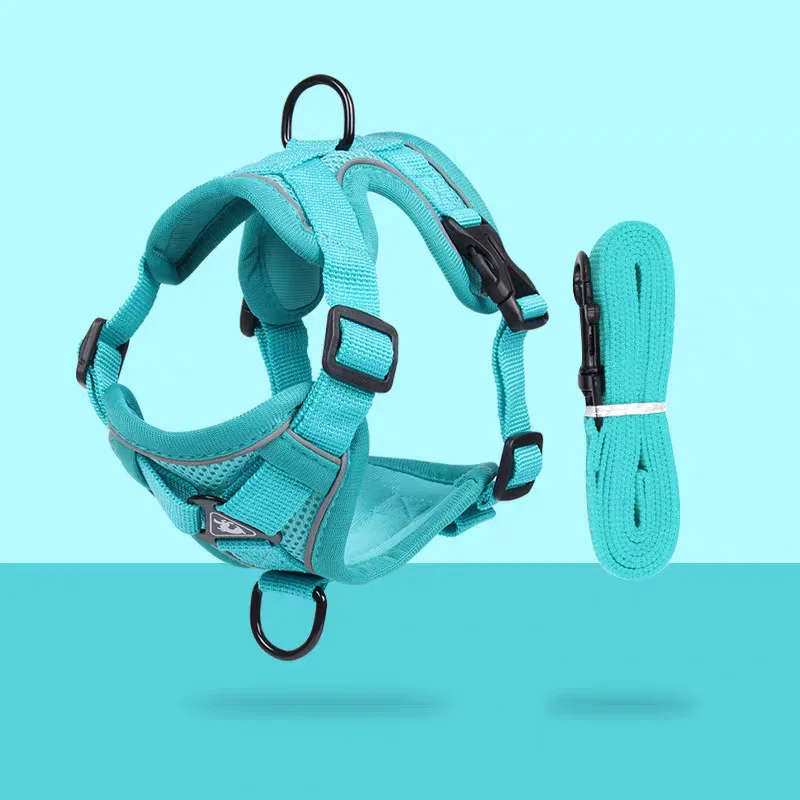 Dog & Cat Foldable Mesh Sandwich Material Leash with Adjustable Strap for Outdoor Use and Easy Travel