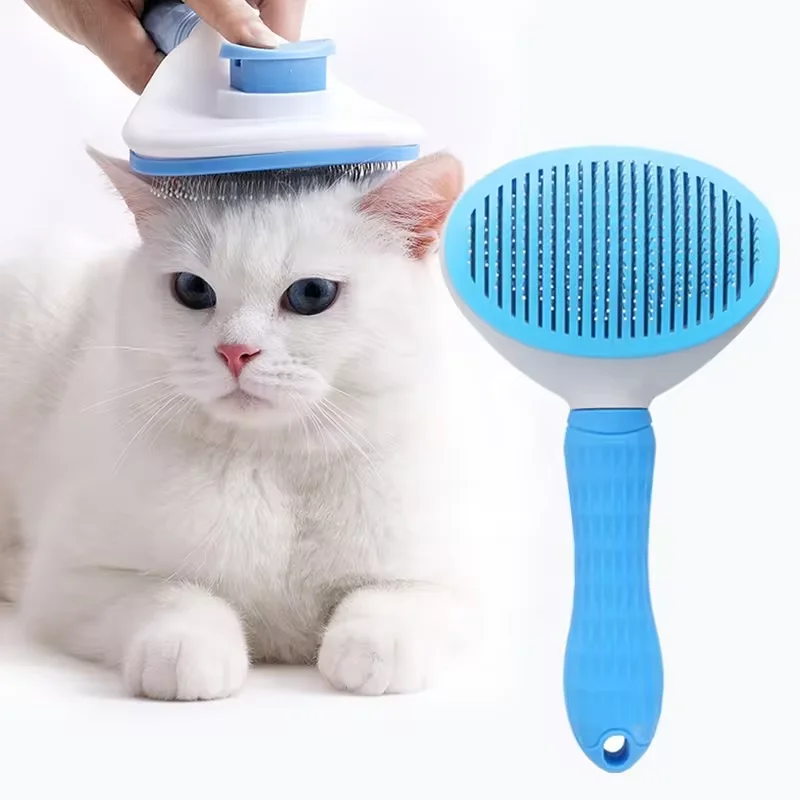 Dog Cat Hair Comb Self Cleaning Pet Hair Cat Grooming Brush