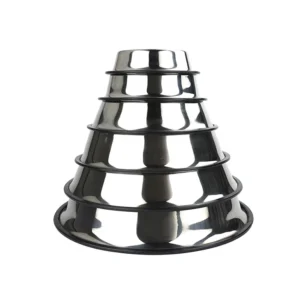 Dog Cat Pet Bowl Base Feeder Bowls Water Bowl Stainless Steel with Non-skid Silicone Dry Food Only ABowls, Cups & Pails Food Sfe