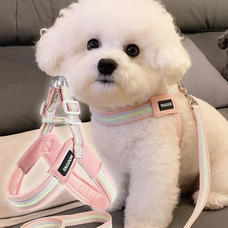 Dog Cat Pet Harnesses Leash Custom Logo Breathable Harnesses for Small Medium Dogs