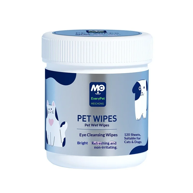 Dog & Cat Tear Wipes 130 Thickened Pearl Pattern Non woven Fabric Eye & Ear Cleaning Universal Pet Wipes