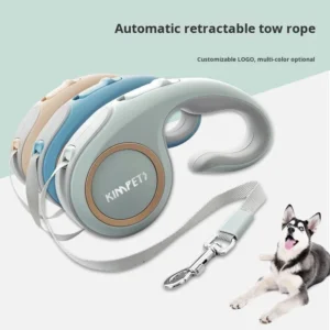 Dog Cat Teddy Automatic Retractable Leash 3m ABS Material Customizable Logo Outdoor Dog Walking Retractable Leash