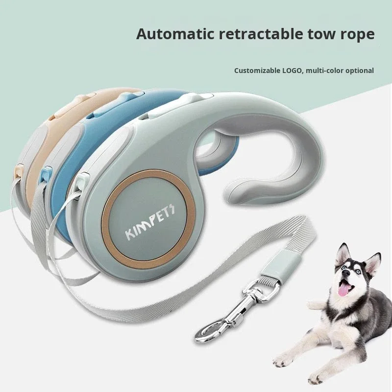 Dog Cat Teddy Automatic Retractable Leash 3m ABS Material Customizable Logo Outdoor Dog Walking Retractable Leash