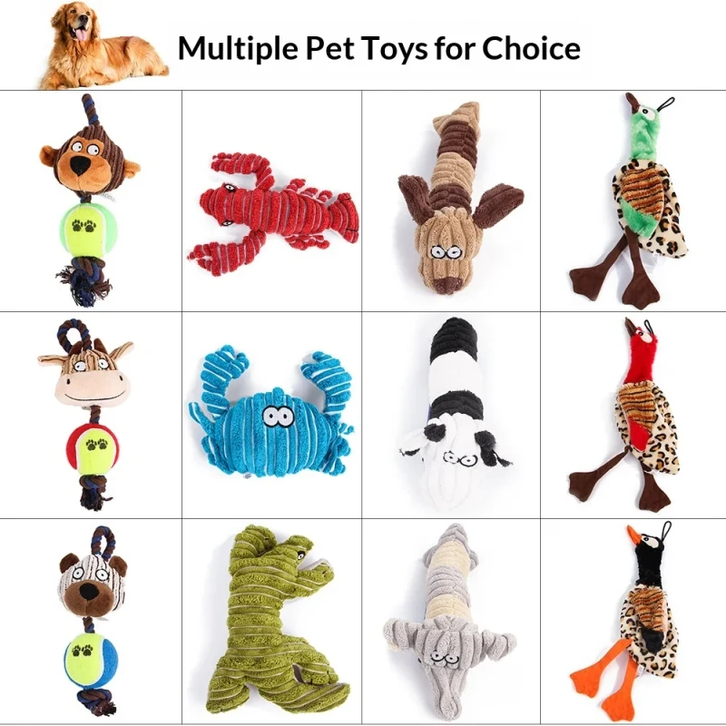 Dog Chew Bore relief Bite Resistant Cute Squeaky Sound Toy for Small Medium Large Pets