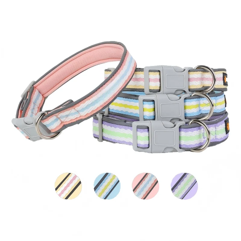 Dog Collar Comfortable Adjustable Collar Pet Neck Harness Anti Lost Small and Medium-sized Dog Collar