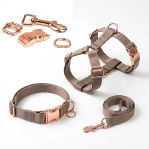 Dog Collar Harness Leash Hardware Snap Hook Set Side Release Metal Buckle D Ring Slide Adjuster for Pet Accessory Supply