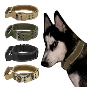 Dog Collar Pet Supplies Outdoor Casual Five Step Adjustment Nylon Monochrome No Decoration for Medium Large Dogs Training Use
