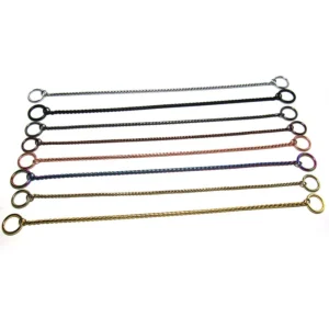 Dog Collar Show Lead Chain 304 Stainless Steel Snake Chain P Choke for Dog Training