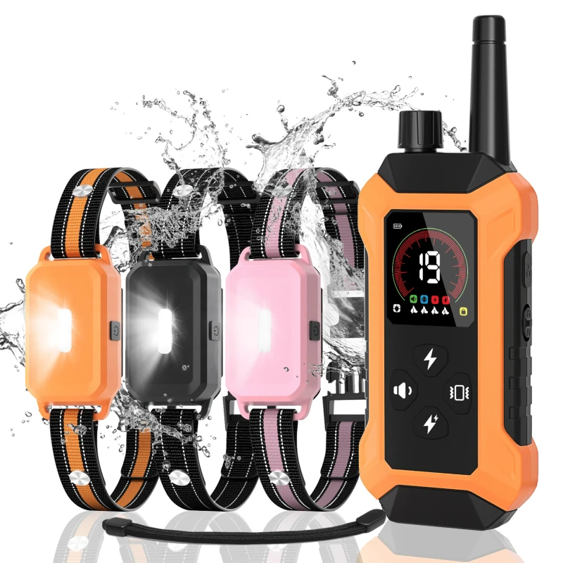 Dog Collars Waterproof Adjustable Sound Vibration Electric Pet Training Supplies Remote Control Dog Shock Collars