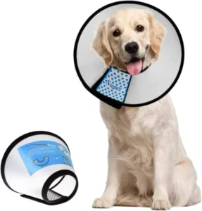 Dog Cone Collar Adjustable After Surgery Comfy Pet Recovery Collar Elizabethan Dog Neck Collar Plastic Practical