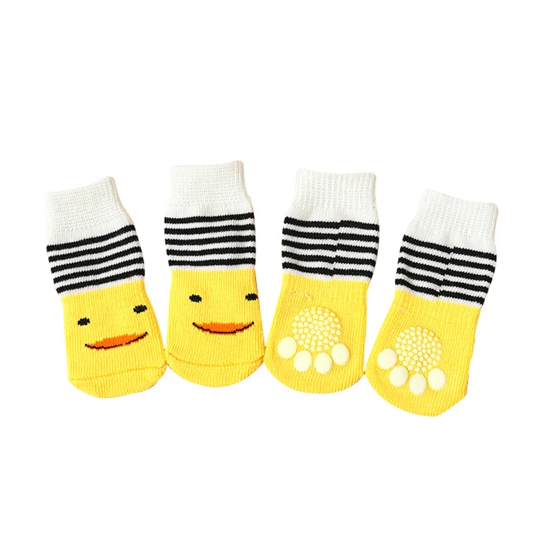 Dog Cute Pure Cotton Pet Shoes Socks Warm Puppy Shoes Soft Breathable Pet Knitted Socks Anti Slip Design Socks