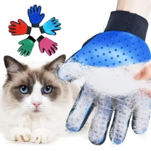 Dog Deshedding Brush Bath Massage Cleaning Mitt Tool Cat Hair Remover Pet Grooming Gloves