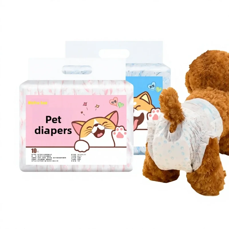 Dog Diapers Pet Potty Training Pads Nonwoven Fabric Puppy Period Pants Female Dog Sanitary Pants 10 Pieces Dog Supplies